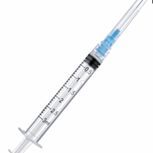 Reconstitution Syringe * 3ml/cc Lab Syringes with 23Ga 1 Inch Needle Luer Lock, Individually Sealed Packed